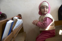 Toddler in church