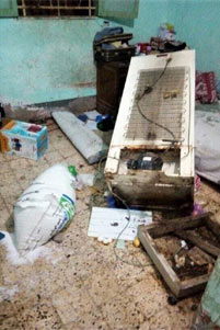 Damage in the home of Fady Yousef's parents Damage in the home of Fady Yousef's parents - Photo: Facebook / Nader Shukry