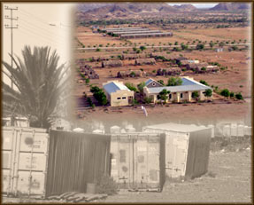 Sawa Defense Training Centre and shipping containers