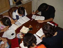 Iranian believers studying the Bible Iranian believers studying the Bible - Photo: Release International www.releaseinternational.org