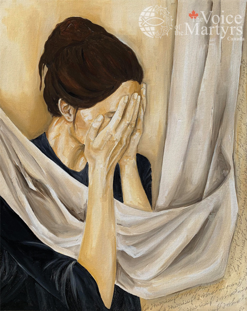 Painting: “The Lord Will Embrace His Own” – Acrylic - Artist: Banafsheh (Violet) Behzadian Painting: “The Lord Will Embrace His Own” – Acrylic - Artist: Banafsheh (Violet) Behzadian