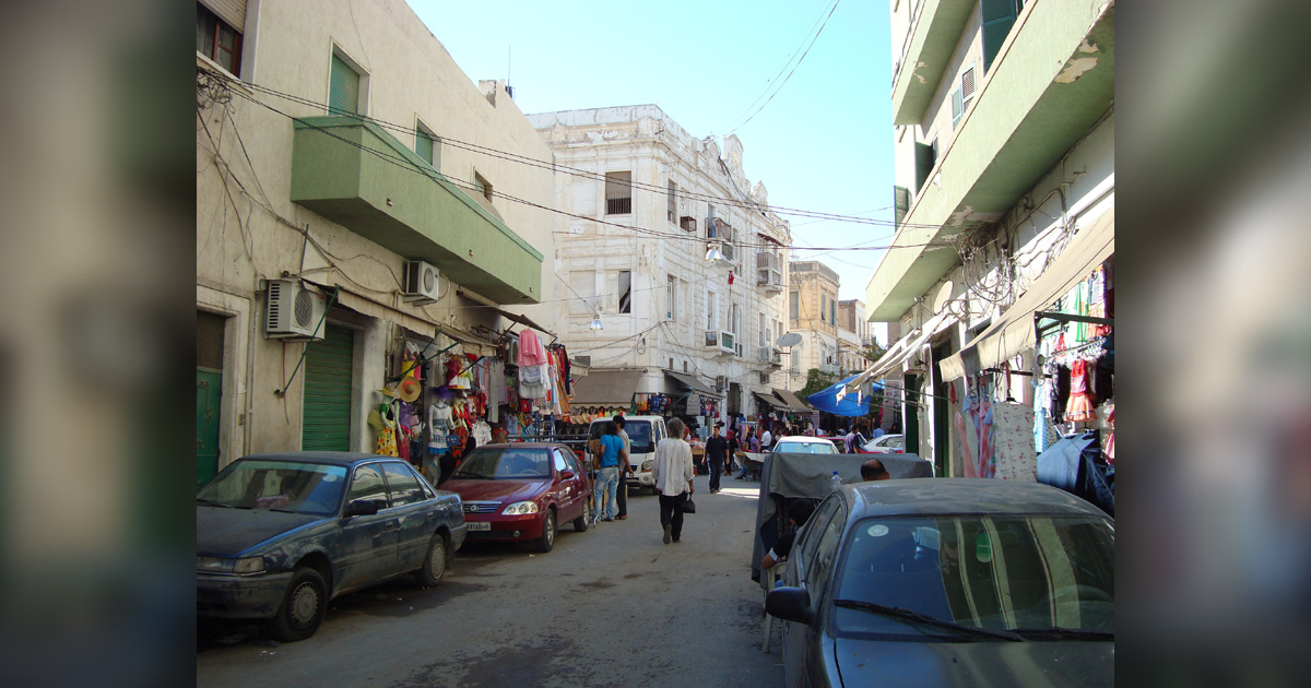 A busy street in Tripoli