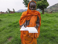 Girl reading a Bible