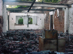 Burned church