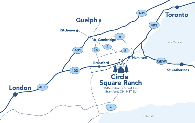 Map to Circle Square Ranch