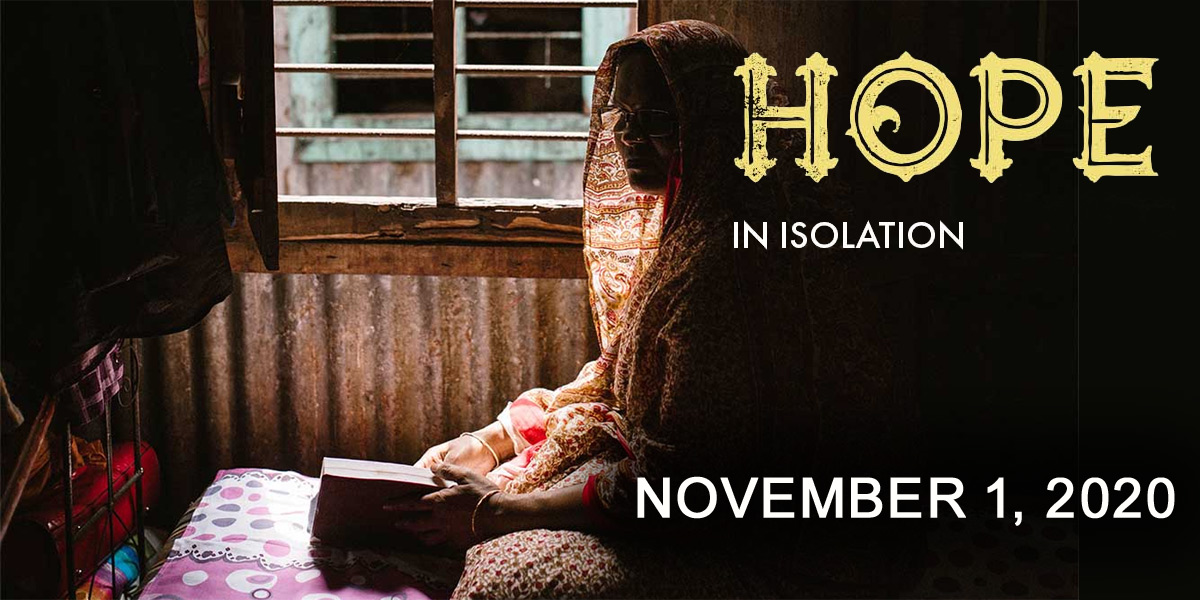 IDOP 2020 - Hope in Isolation - November 1, 2020 IDOP 2020 - Hope in Isolation - November 1, 2020