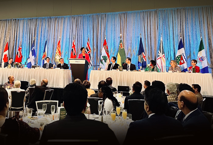 Head table at the prayer breakfast in Ottawa