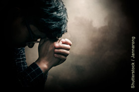 A man praying