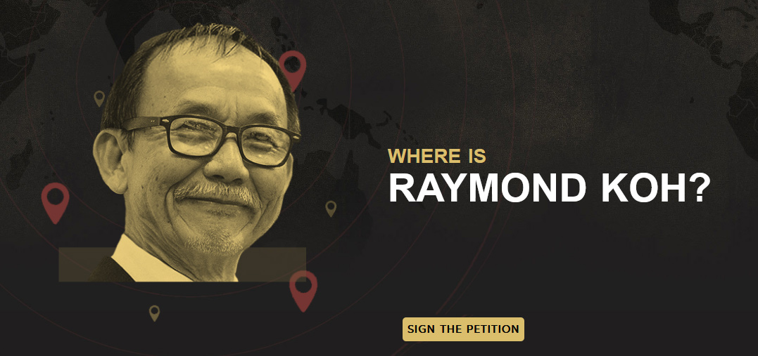 Where is Raymond Koh? Sign the petition.