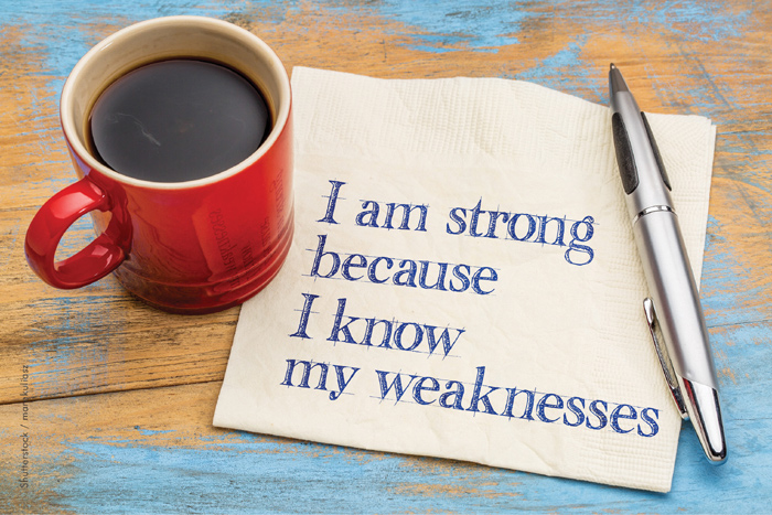 I am strong because I know my weaknesses I am strong because I know my weaknesses