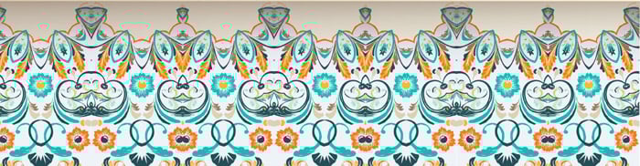A multicoloured border